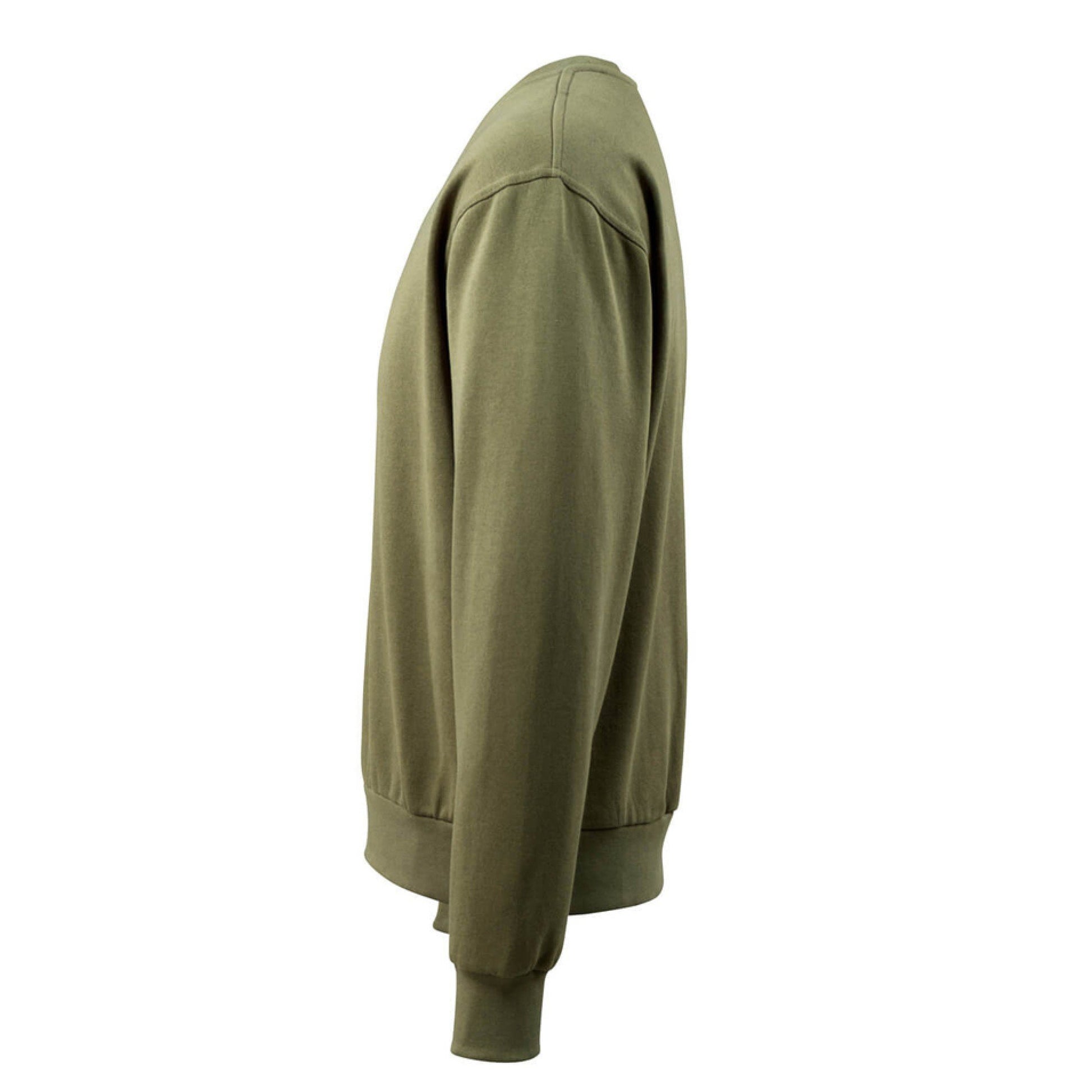 Moss Green - Side - Mascot Mens Crossover Carvin Jumper