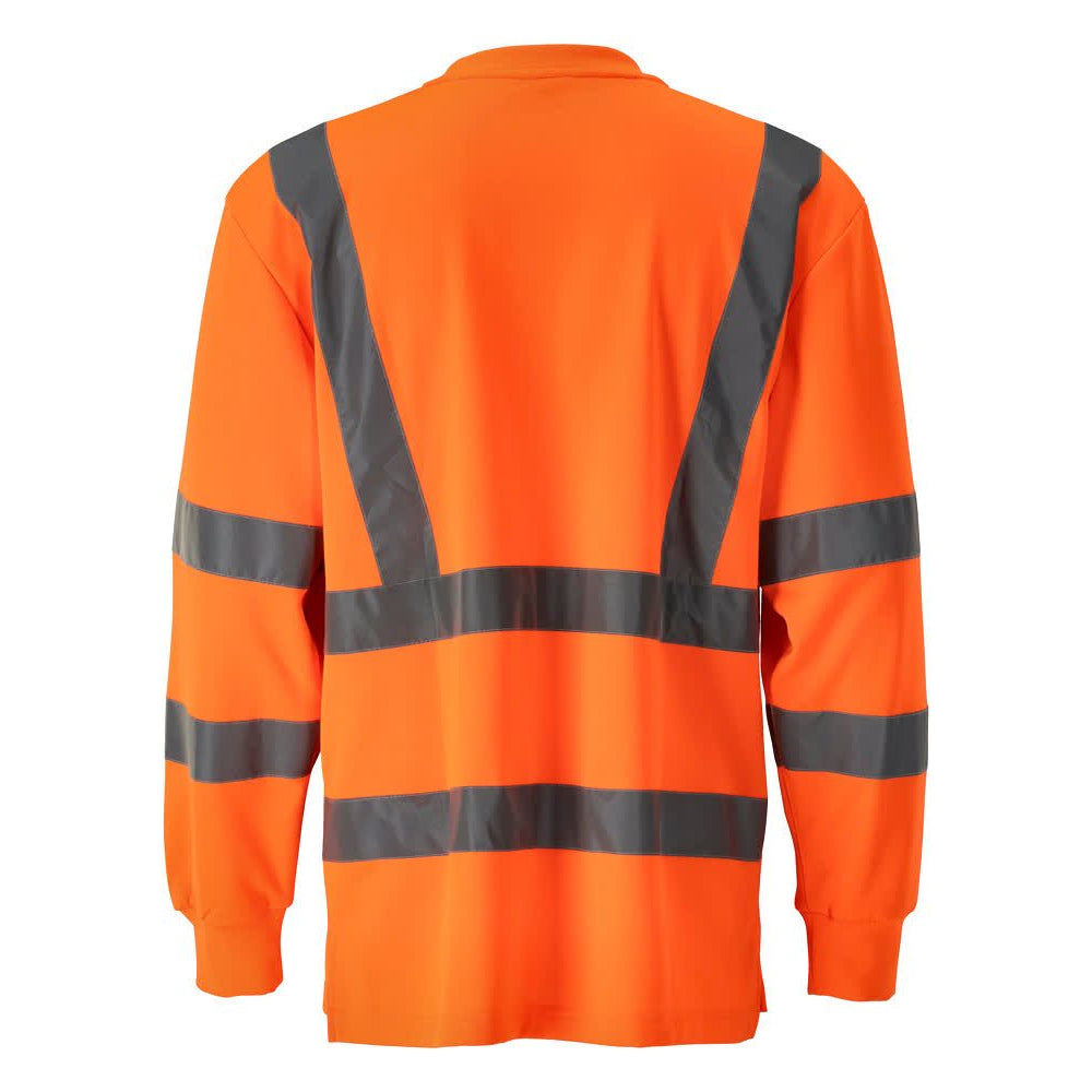 Orange - Back - Mascot Mens Melita Hi-Vis Safety Sweatshirt
