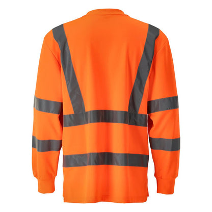 Orange - Back - Mascot Mens Melita Hi-Vis Safety Sweatshirt