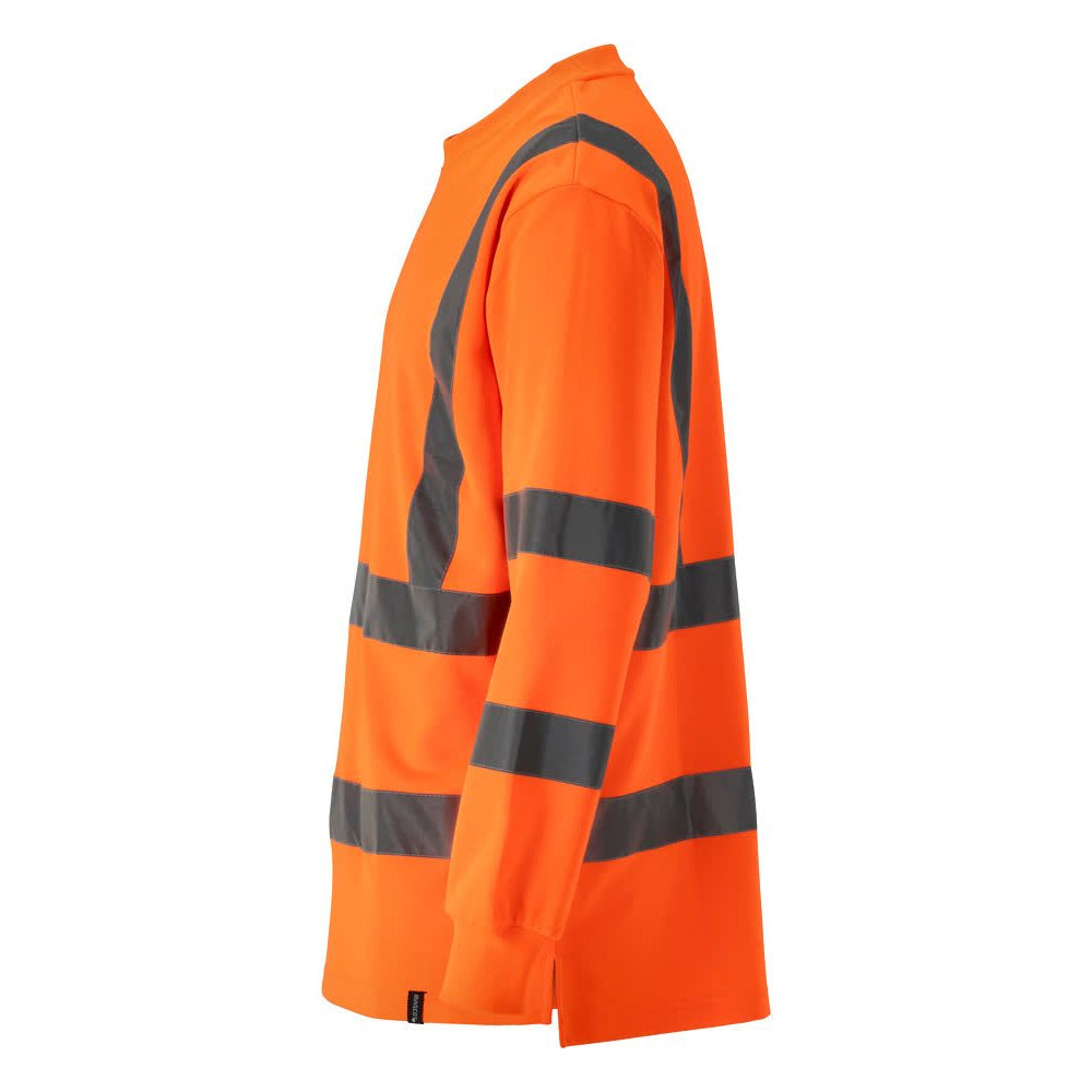 Orange - Side - Mascot Mens Melita Hi-Vis Safety Sweatshirt