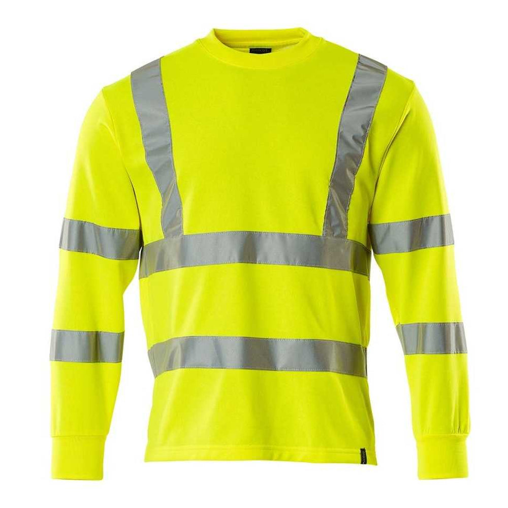 Yellow - Front - Mascot Mens Melita Hi-Vis Safety Sweatshirt