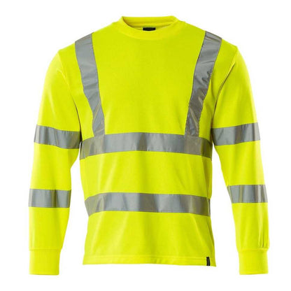 Yellow - Front - Mascot Mens Melita Hi-Vis Safety Sweatshirt