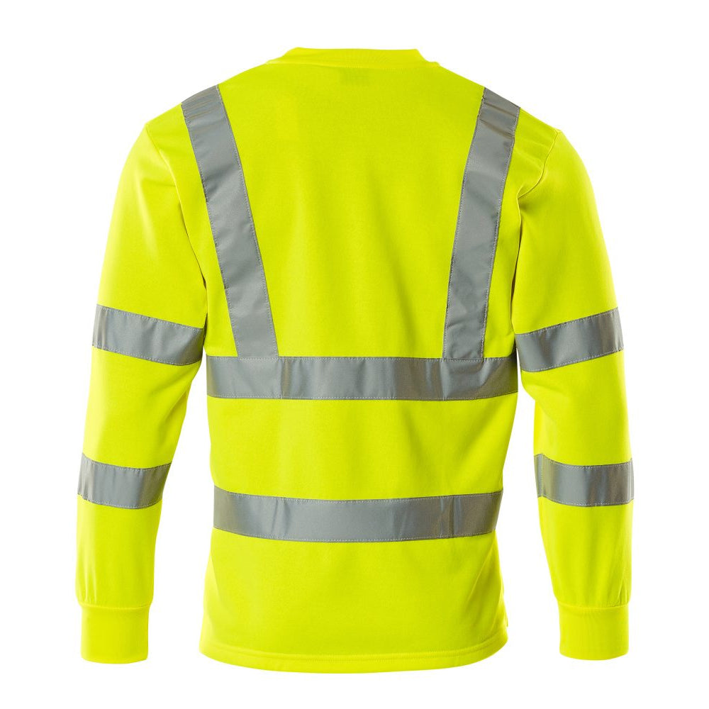 Yellow - Back - Mascot Mens Melita Hi-Vis Safety Sweatshirt