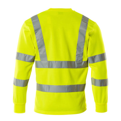 Yellow - Back - Mascot Mens Melita Hi-Vis Safety Sweatshirt