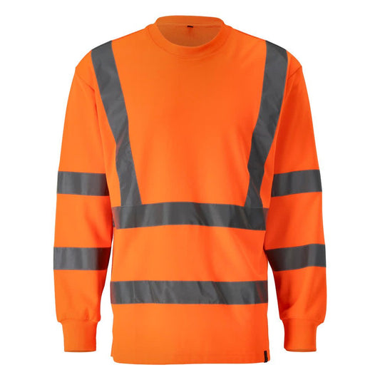 Orange - Front - Mascot Mens Melita Hi-Vis Safety Sweatshirt