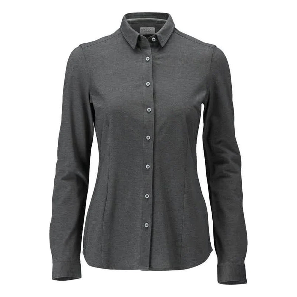 Dark Anthracite-Light Grey Flecked - Back - Mascot Womens-Ladies Frontline Shirt