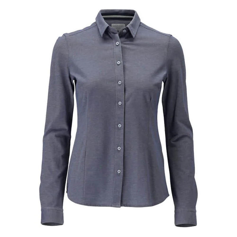 Blue Flecked - Front - Mascot Womens-Ladies Frontline Shirt