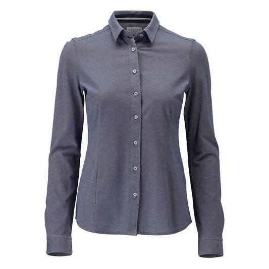 Blue Flecked - Front - Mascot Womens-Ladies Frontline Shirt