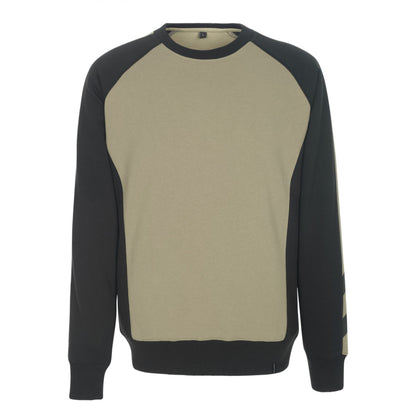 Light Khaki-Black - Front - Mascot Mens Witten Unique Sweatshirt