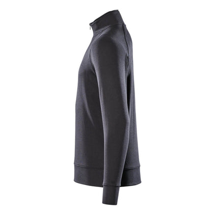 Black - Side - Mascot Mens Crossover Nantes Half Zip Sweatshirt