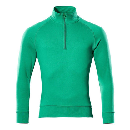 Grass Green - Front - Mascot Mens Crossover Nantes Half Zip Sweatshirt