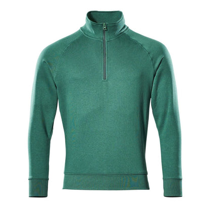 Green - Front - Mascot Mens Crossover Nantes Half Zip Sweatshirt
