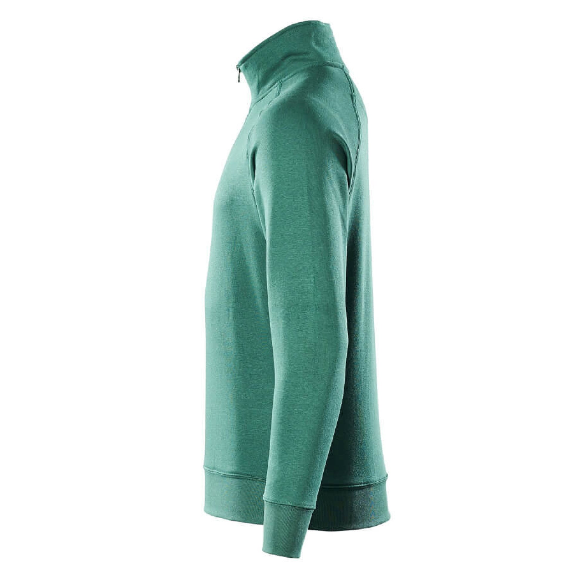 Green - Side - Mascot Mens Crossover Nantes Half Zip Sweatshirt