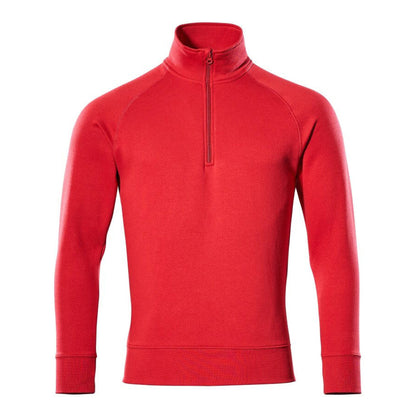 Red - Front - Mascot Mens Crossover Nantes Half Zip Sweatshirt