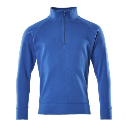 Azure Blue - Front - Mascot Mens Crossover Nantes Half Zip Sweatshirt