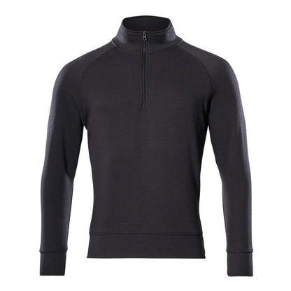 Black - Front - Mascot Mens Crossover Nantes Half Zip Sweatshirt