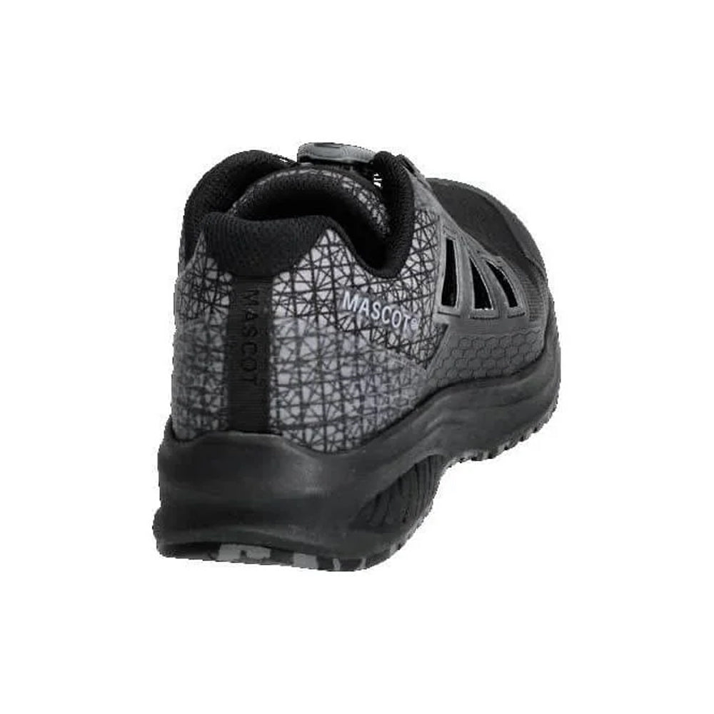 Black - Back - Mascot Mens Footwear Accelerate Logo Safety Sandals