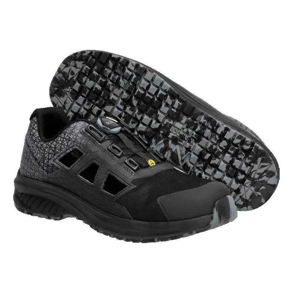 Black - Lifestyle - Mascot Mens Footwear Accelerate Logo Safety Sandals