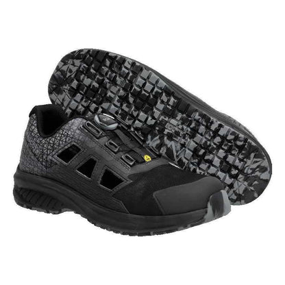 Black - Lifestyle - Mascot Mens Footwear Accelerate Logo Safety Sandals
