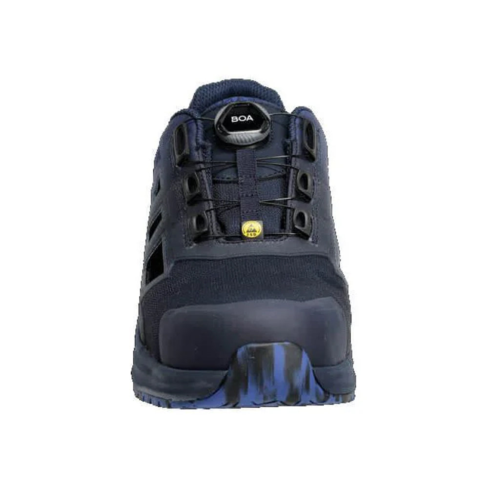 Dark Navy-Azure Blue - Side - Mascot Mens Footwear Accelerate Logo Safety Sandals