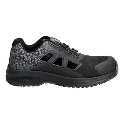 Black - Front - Mascot Mens Footwear Accelerate Logo Safety Sandals