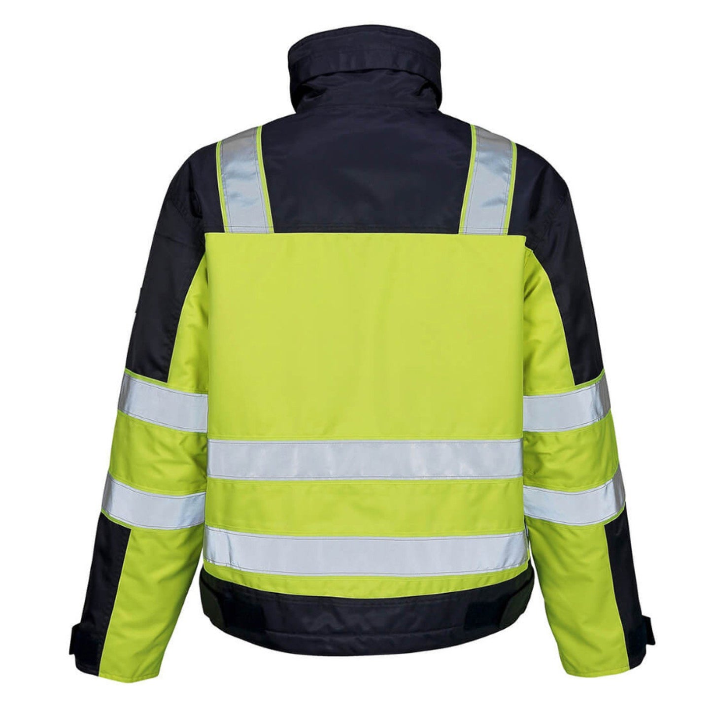Yellow-Navy - Back - Mascot Unisex Adult Safe Image Hi-Vis Winter Jacket