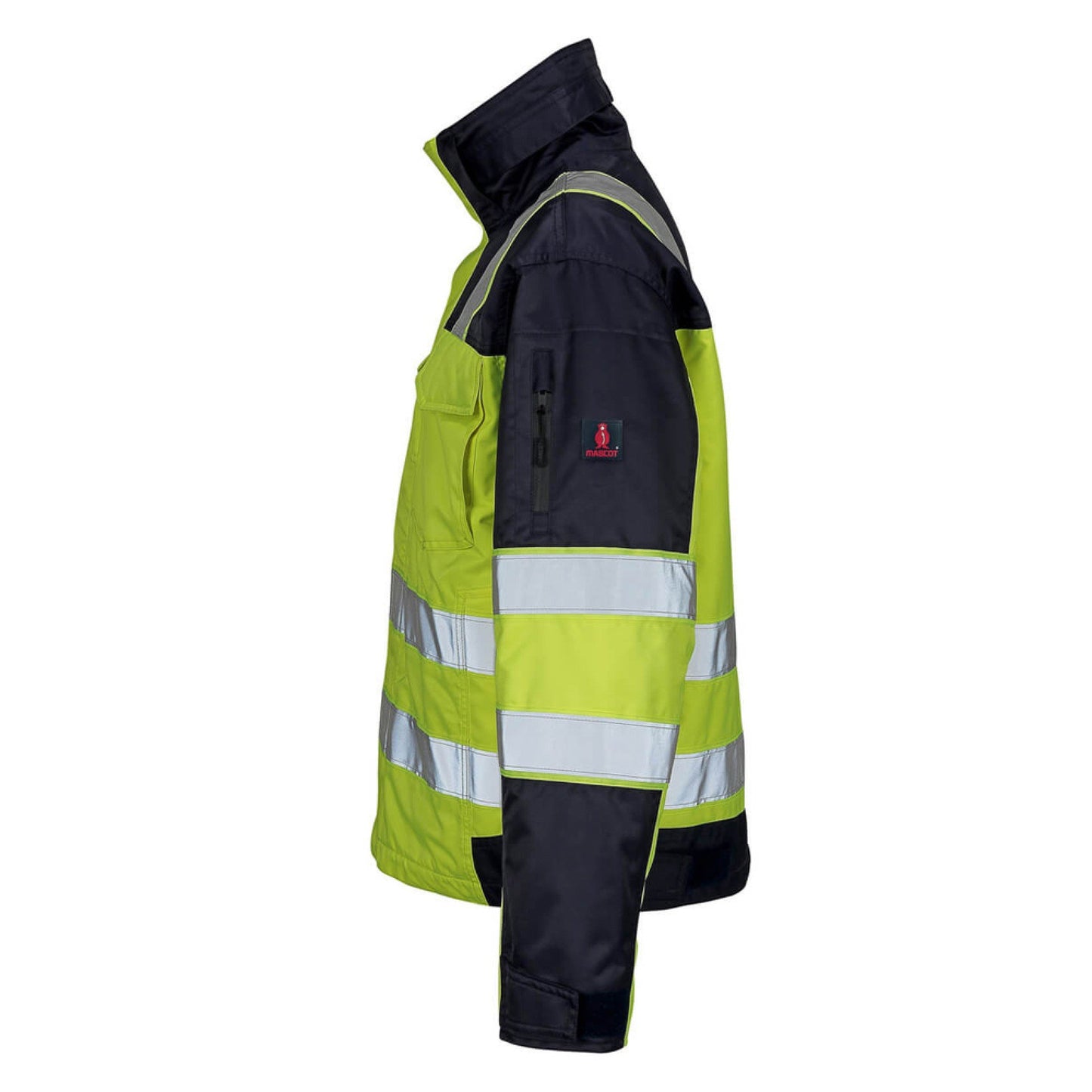 Yellow-Navy - Side - Mascot Unisex Adult Safe Image Hi-Vis Winter Jacket