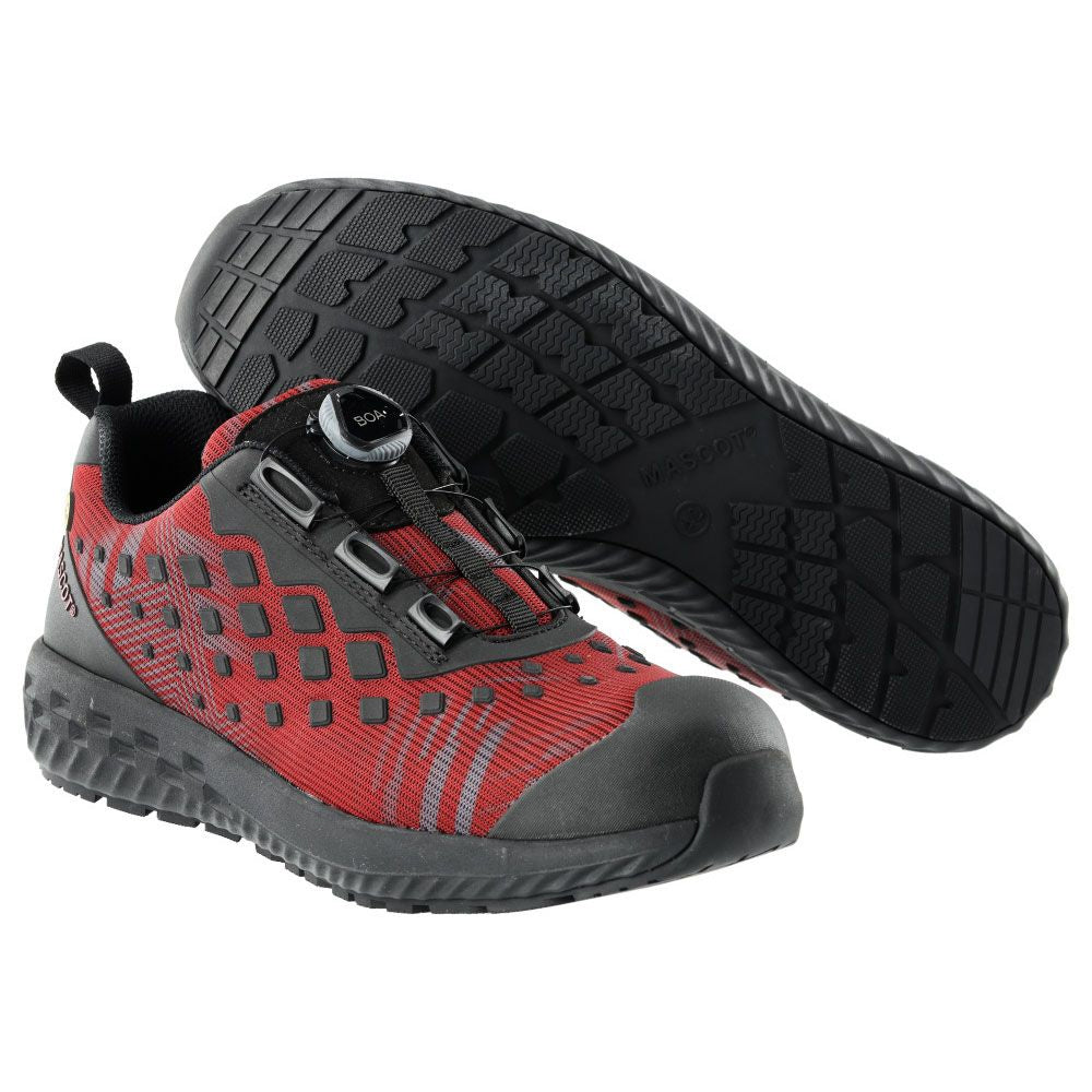 Autumn Red-Black - Back - Mascot Unisex Adult Footwear Customised Safety Shoes