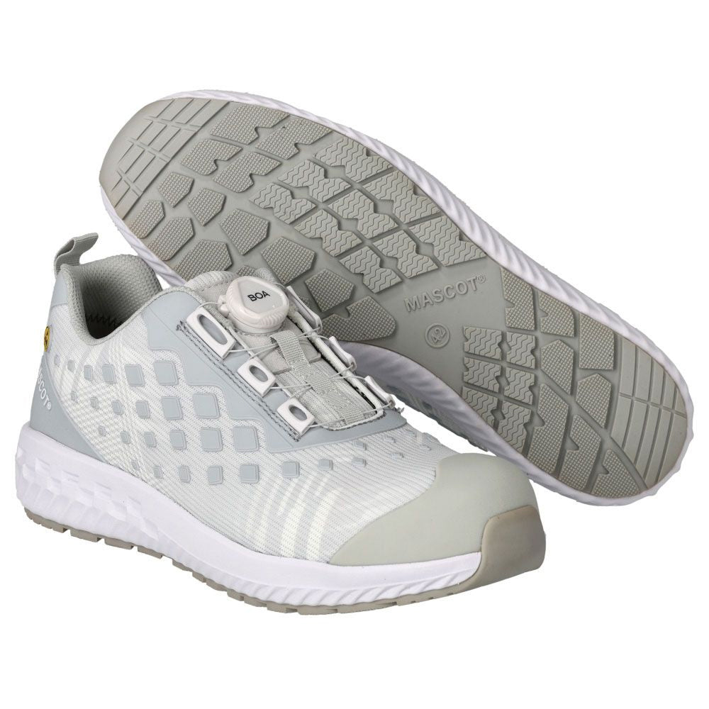 White-Light Grey Flecked - Back - Mascot Unisex Adult Footwear Customised Safety Shoes