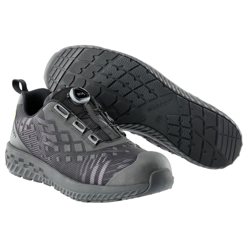 Black - Back - Mascot Unisex Adult Footwear Customised Safety Shoes