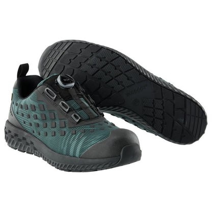 Forest Green-Black - Back - Mascot Unisex Adult Footwear Customised Safety Shoes