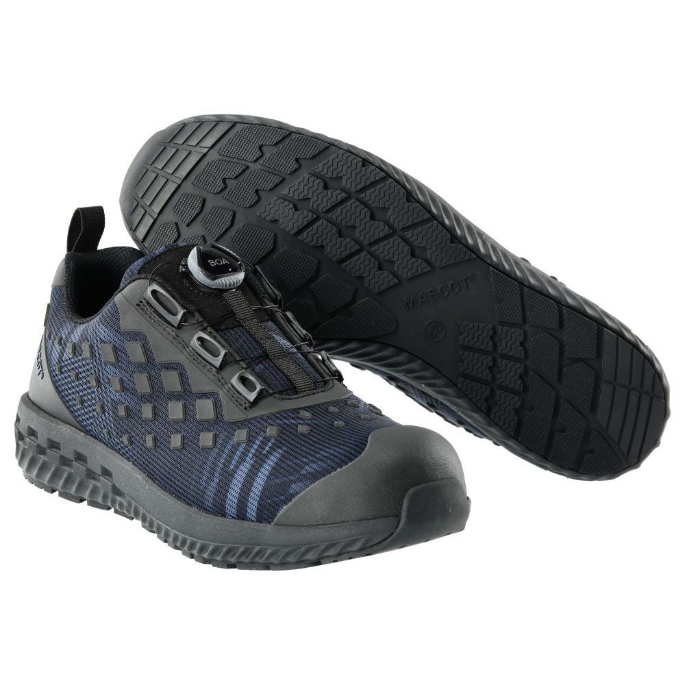 Stone Blue-Black - Back - Mascot Unisex Adult Footwear Customised Safety Shoes