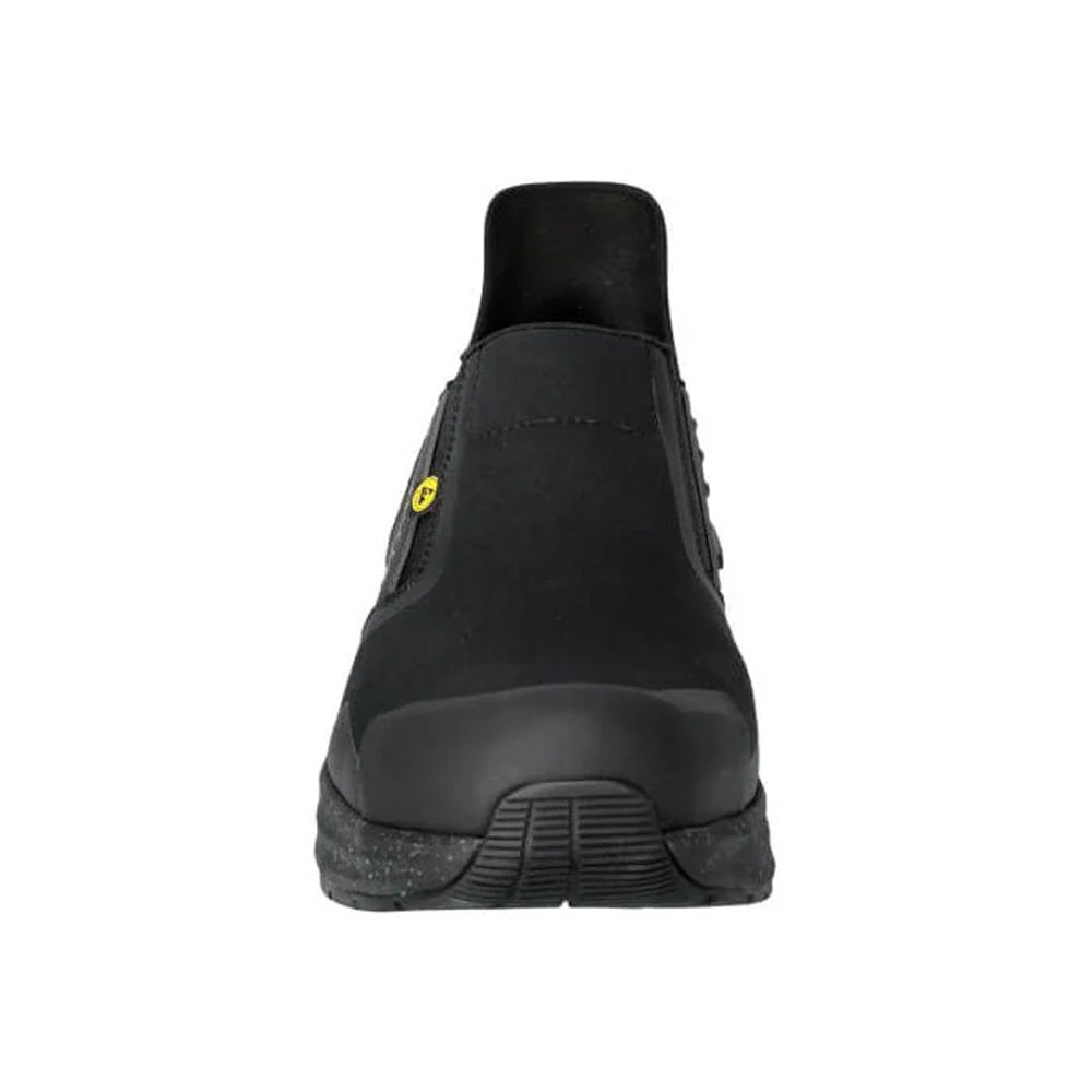 Black - Side - Mascot Unisex Adult Footwear Customised Microfibre Slip-on Safety Shoes