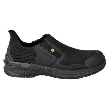 Black - Front - Mascot Unisex Adult Footwear Customised Microfibre Slip-on Safety Shoes