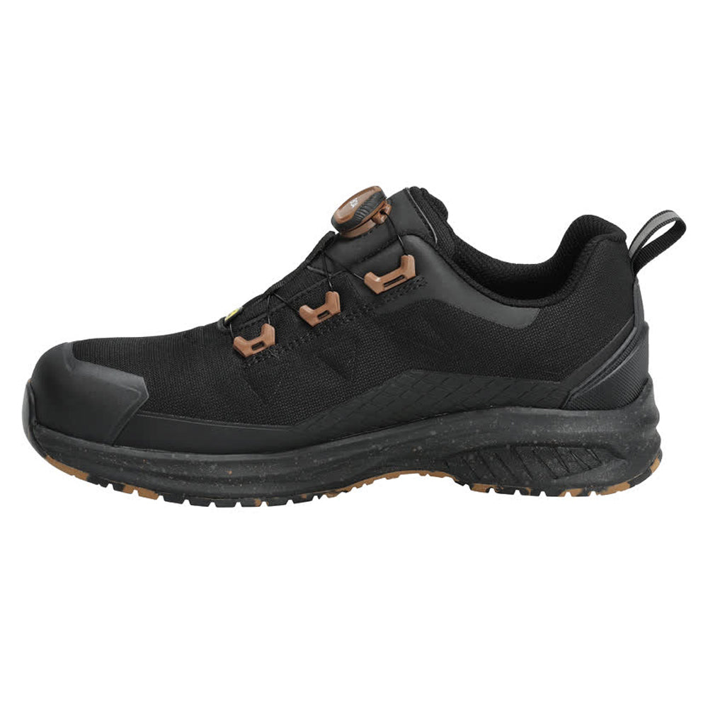 Black - Side - Mascot Mens Footwear Customised Logo Safety Shoes