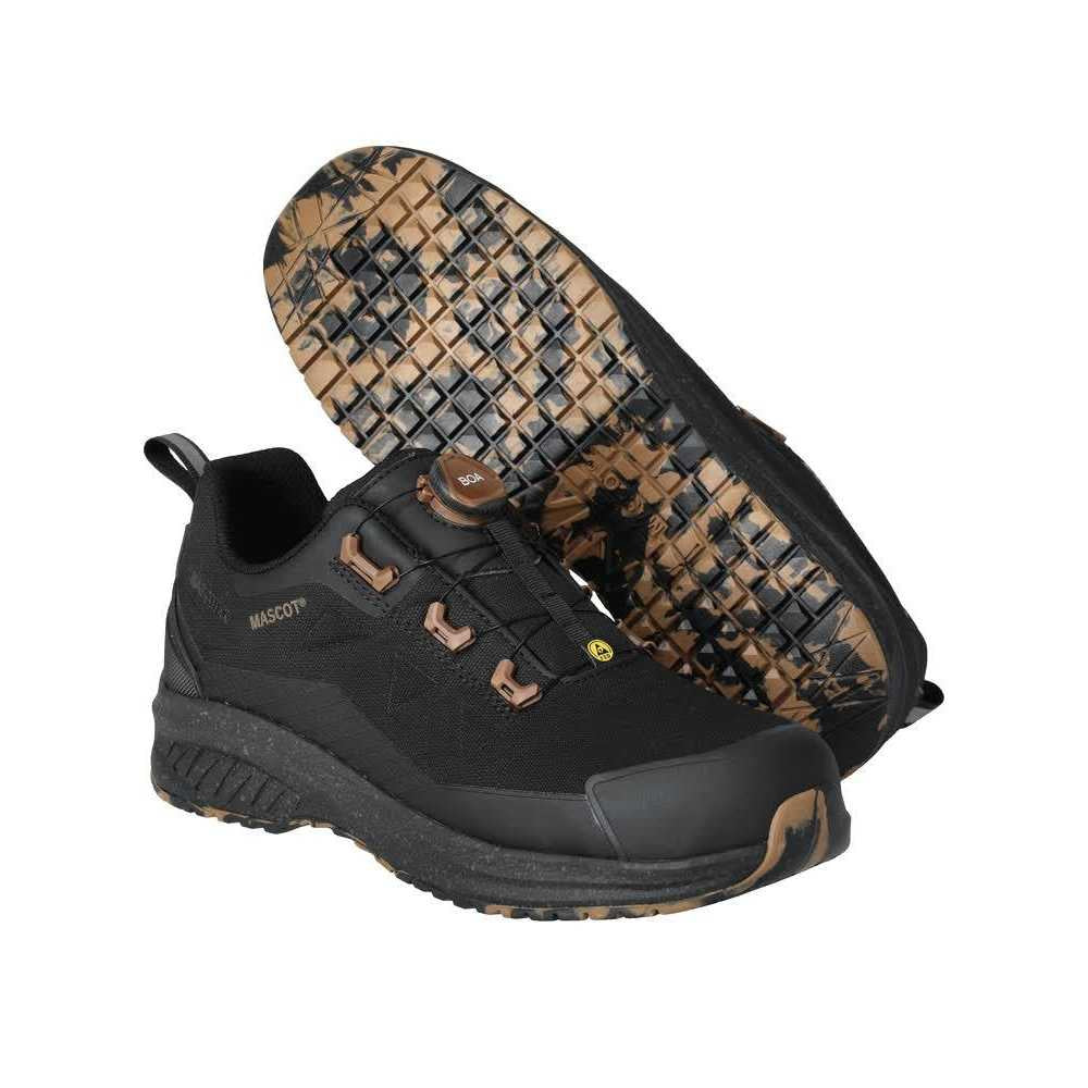 Black - Pack Shot - Mascot Mens Footwear Customised Logo Safety Shoes