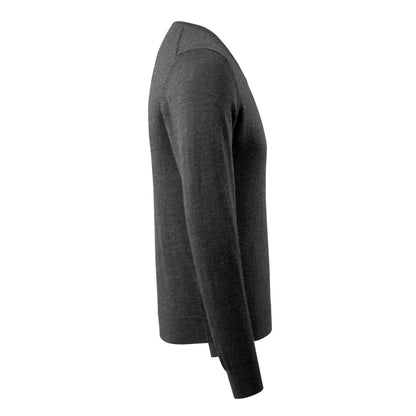 Dark Anthracite-Light Grey - Lifestyle - Mascot Mens Frontline Knitted V Neck Modern Jumper