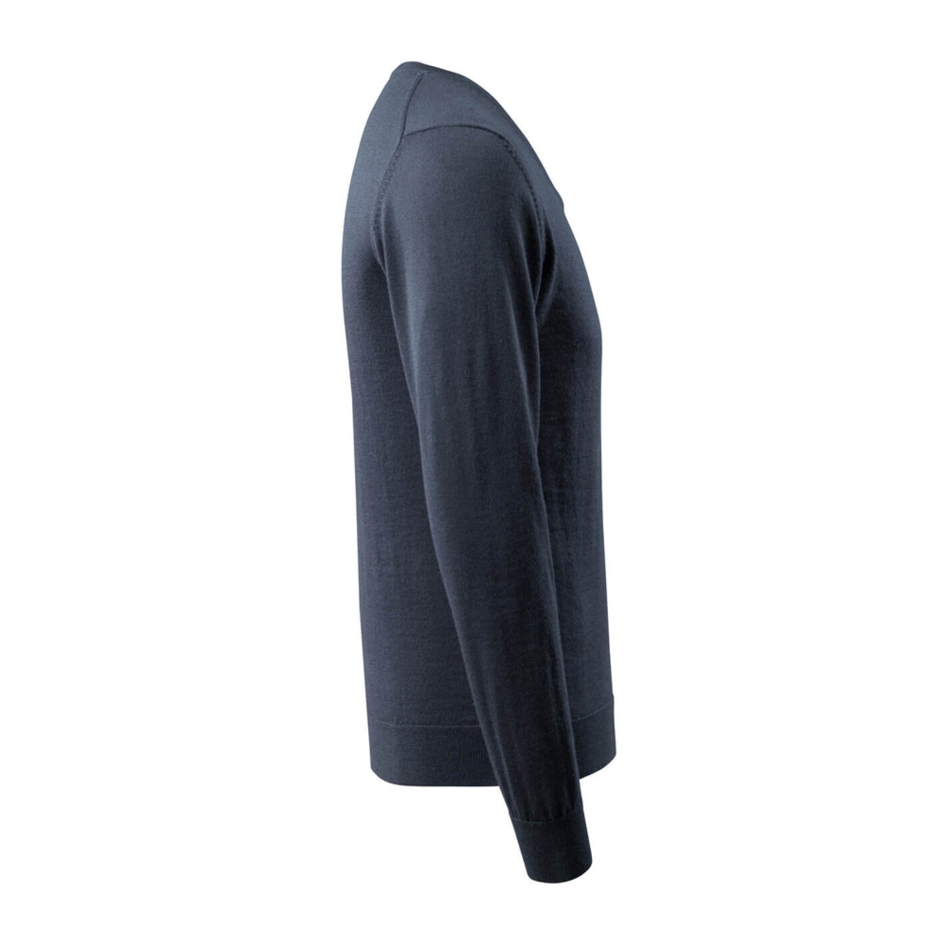 Dark Navy - Lifestyle - Mascot Mens Frontline Knitted V Neck Modern Jumper