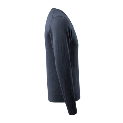 Dark Navy - Lifestyle - Mascot Mens Frontline Knitted V Neck Modern Jumper
