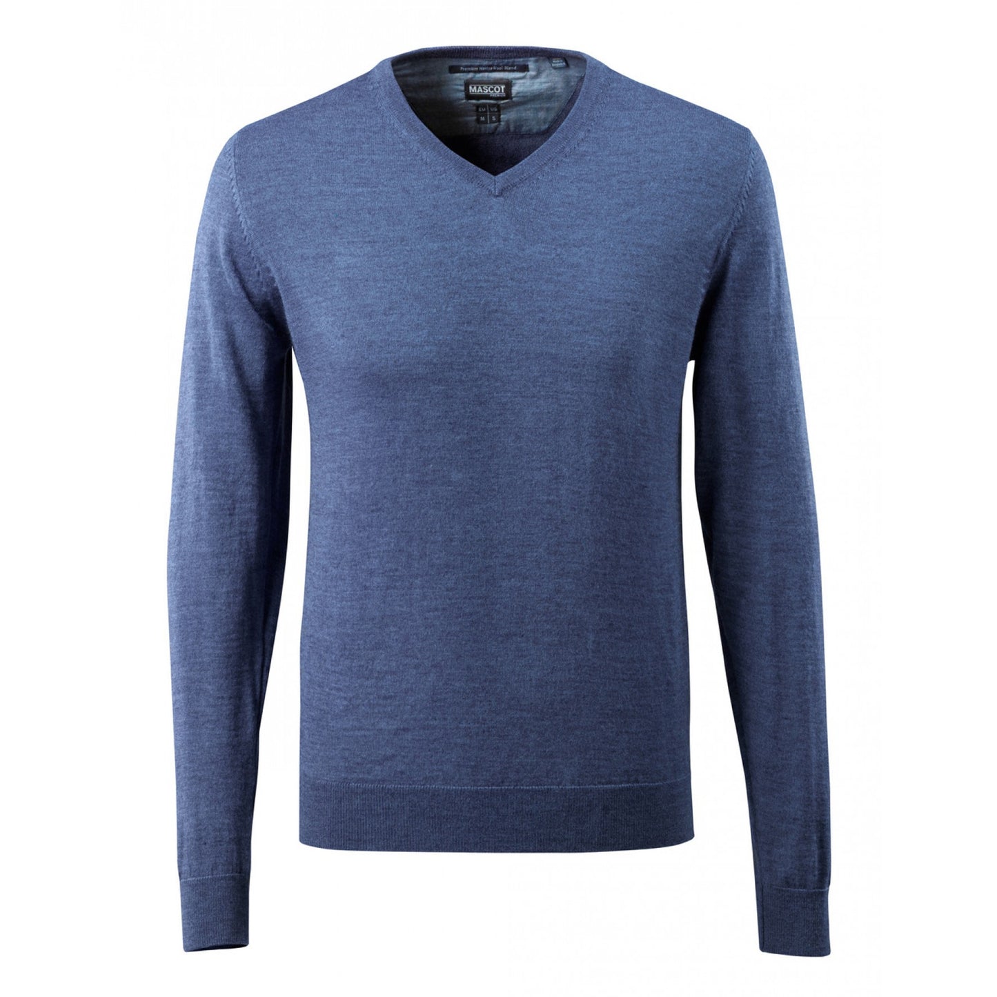 Blue - Front - Mascot Mens Frontline Knitted V Neck Modern Jumper
