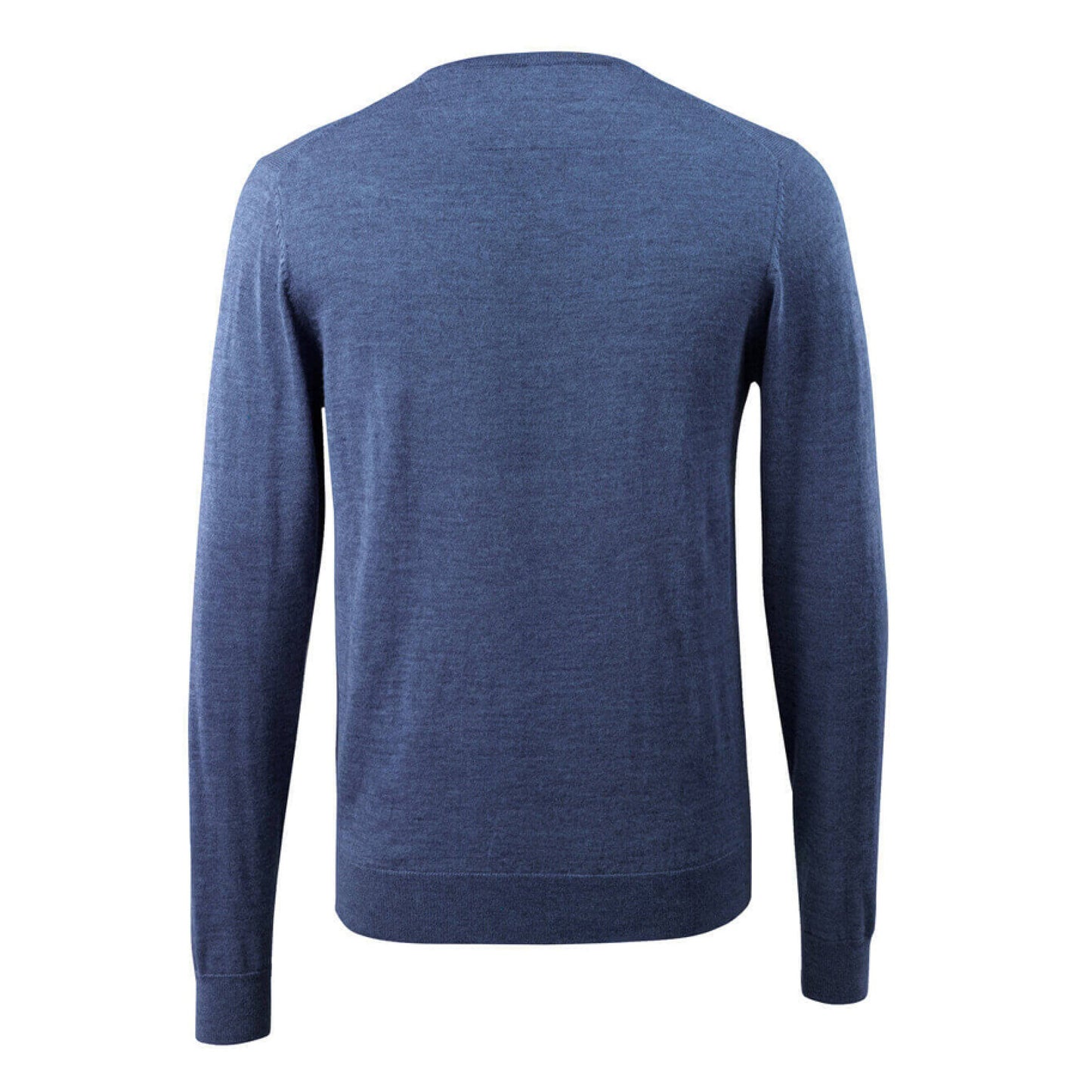 Blue - Back - Mascot Mens Frontline Knitted V Neck Modern Jumper