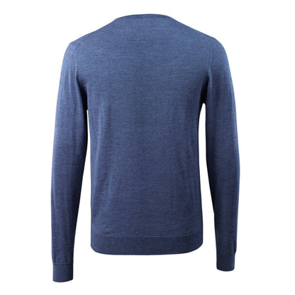 Blue - Back - Mascot Mens Frontline Knitted V Neck Modern Jumper