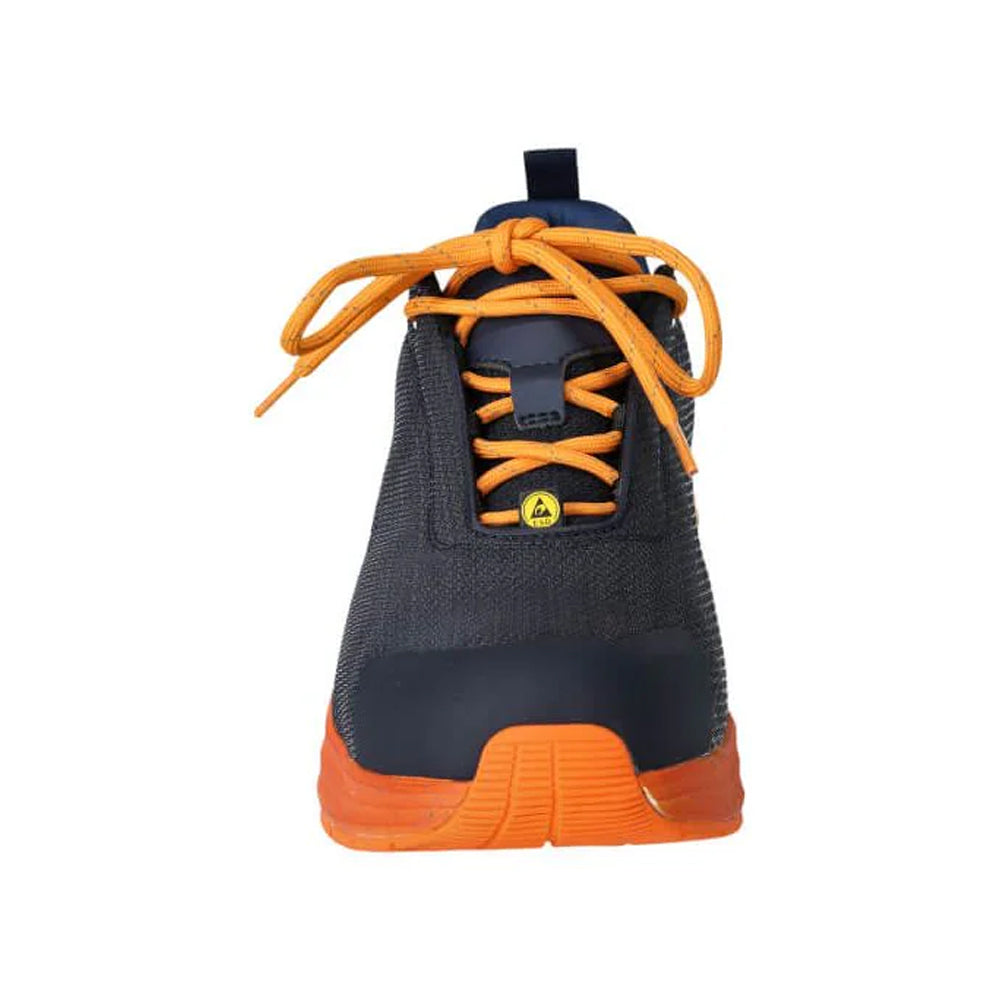 Dark Navy-Bright Orange - Side - Mascot Unisex Adult Footwear Customized Safety Shoes