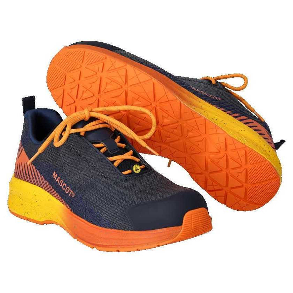 Dark Navy-Bright Orange - Lifestyle - Mascot Unisex Adult Footwear Customized Safety Shoes