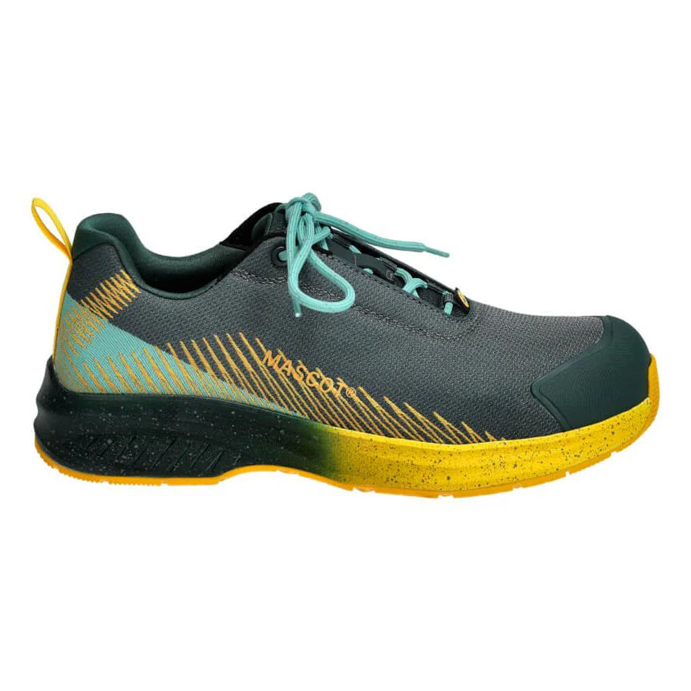 Forest Green-Sunflower Yellow - Front - Mascot Unisex Adult Footwear Customized Safety Shoes