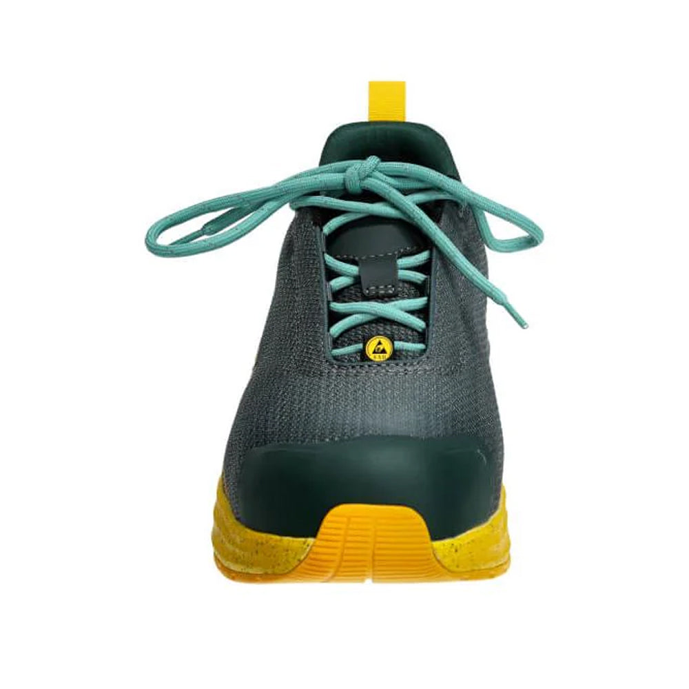 Forest Green-Sunflower Yellow - Side - Mascot Unisex Adult Footwear Customized Safety Shoes