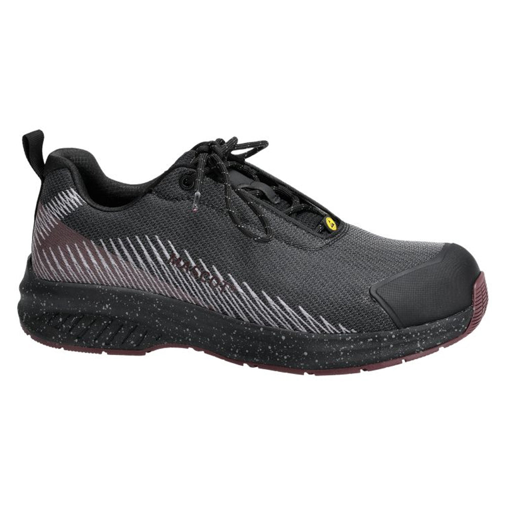 Stone Grey-Bordeaux - Front - Mascot Unisex Adult Footwear Customized Safety Shoes