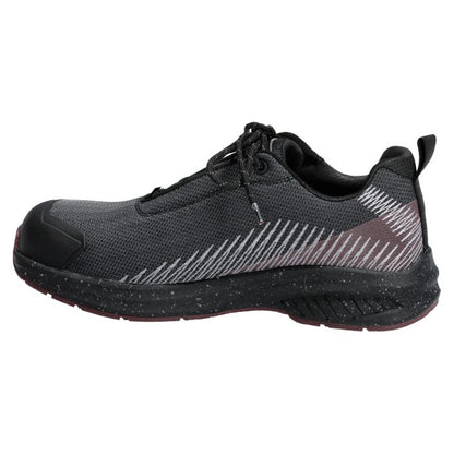 Stone Grey-Bordeaux - Side - Mascot Unisex Adult Footwear Customized Safety Shoes