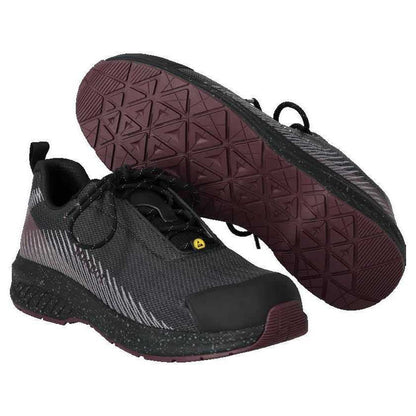 Stone Grey-Bordeaux - Lifestyle - Mascot Unisex Adult Footwear Customized Safety Shoes