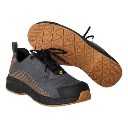 Stone Grey-Nut Brown - Lifestyle - Mascot Unisex Adult Footwear Customized Safety Shoes